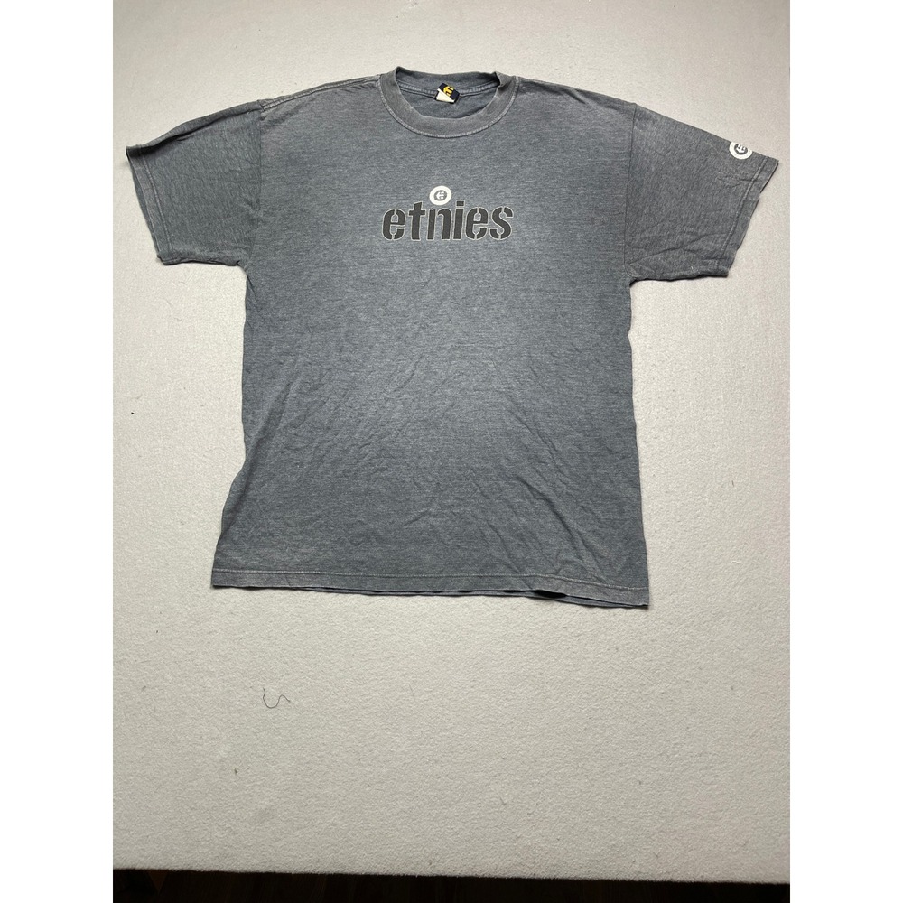 Etnies T Shirt Cotton Polyester Gray Heather Large Mens